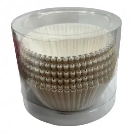 Σετ 125 πτυχωτά χαρτάκια cupcake λευκά