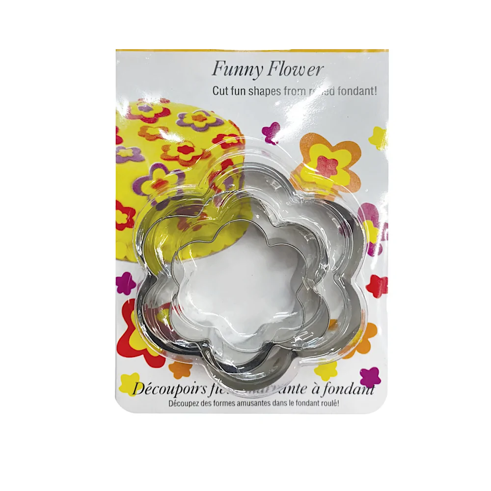 Σετ 3 πρεσαριστά κουπάτ Funny flower