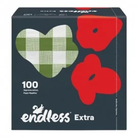 Endless Extra Χαρτοπετσέτες Καρο 100φ