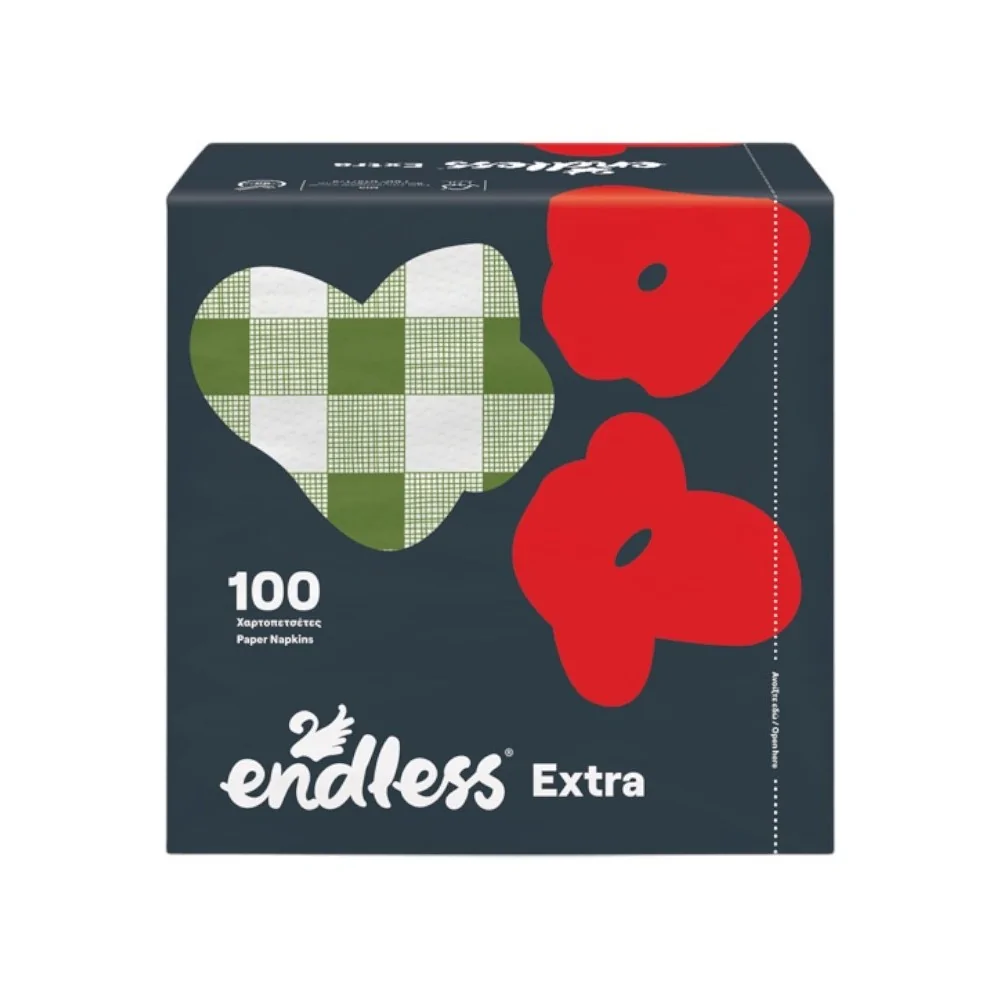 Endless Extra Χαρτοπετσέτες Καρο 100φ