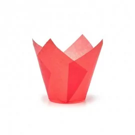 Φόρμες - Θήκες Για Cup Cake Κόκκινες