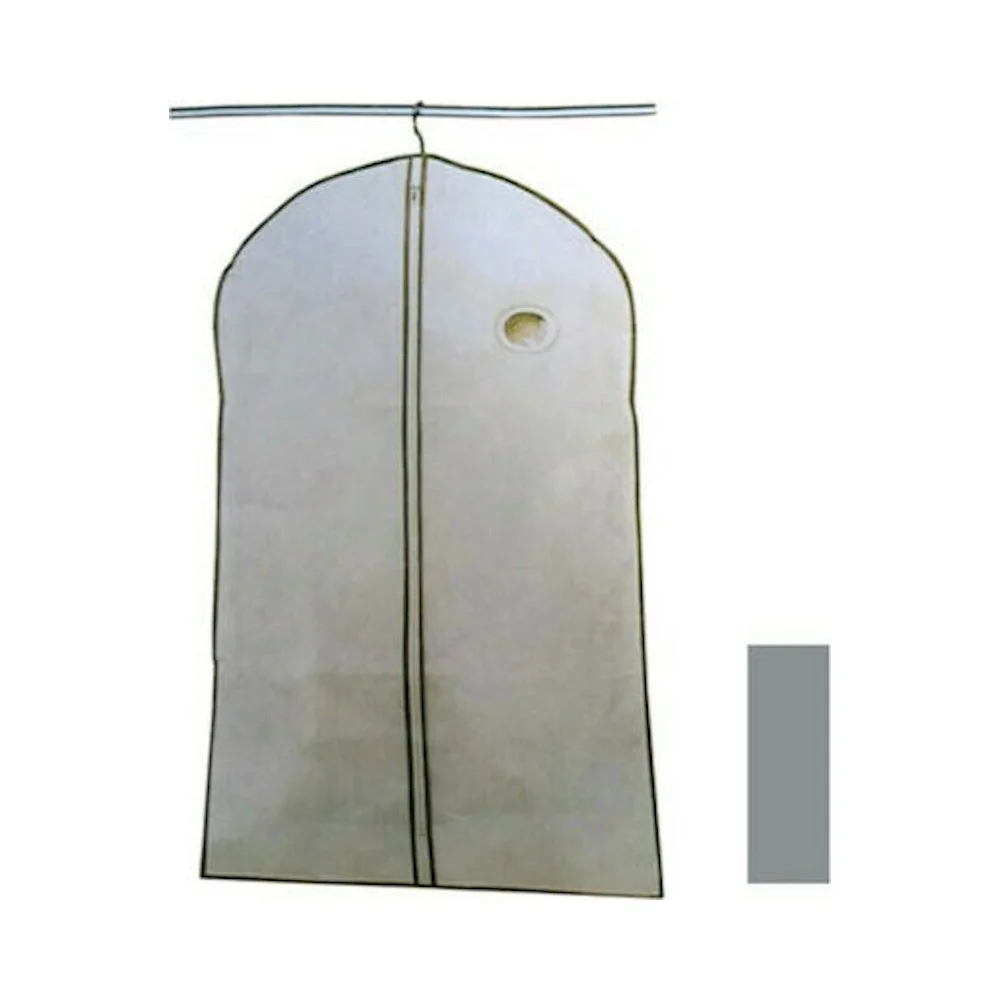 Κρεμαστή Θήκη για Παλτά Εκρού 90×60 cm