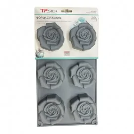 Φόρμα σιλικόνης Τριαντάφυλλο 6τμχ