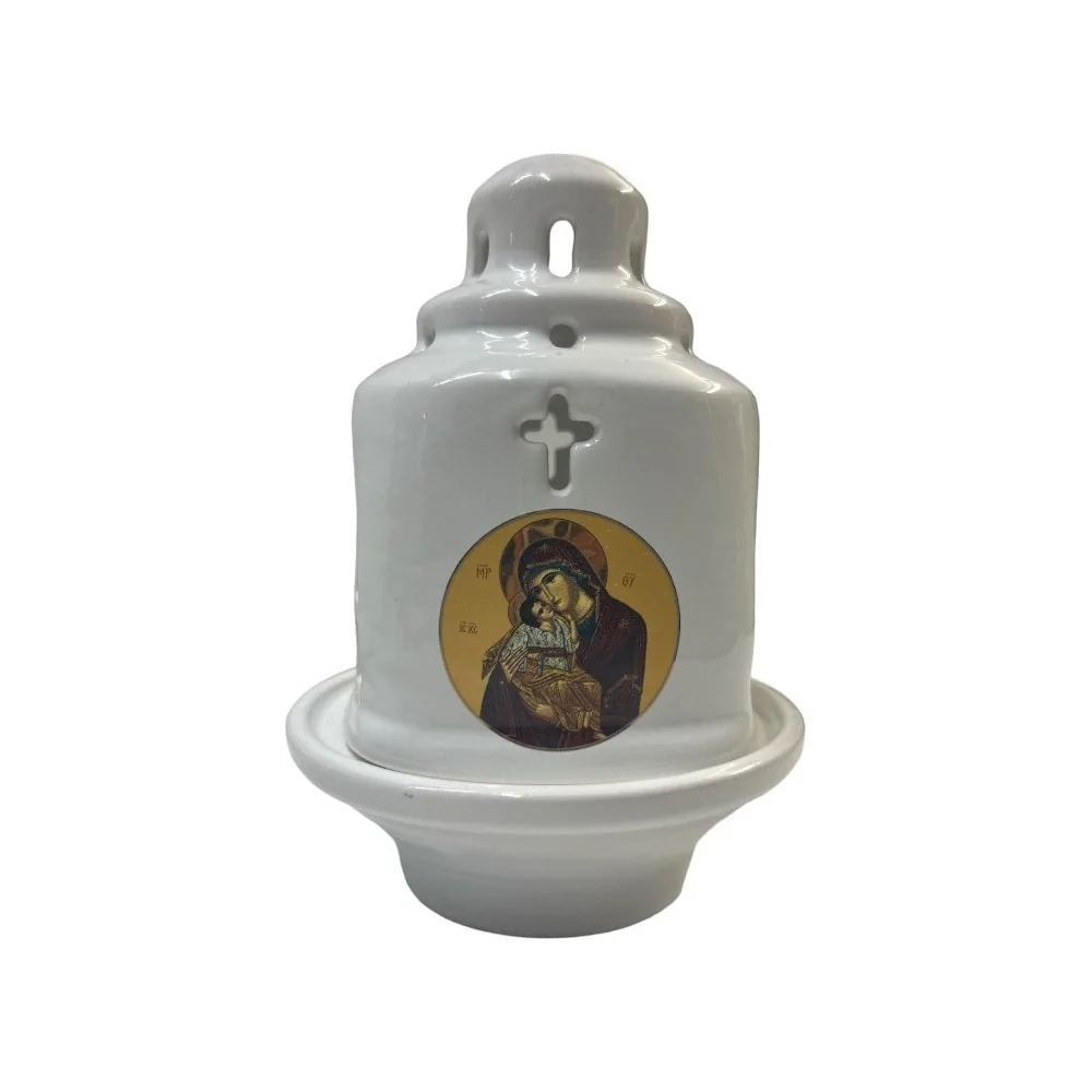 Καντήλι Πήλινο Άσπρο (8309)