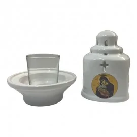 Καντήλι Πήλινο Άσπρο (8309)