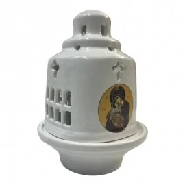 Καντήλι Πήλινο Άσπρο (8309)