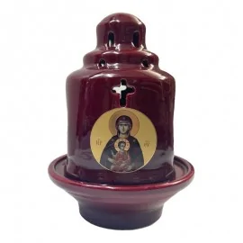 Καντήλι πήλινο Μπορντώ (8309)