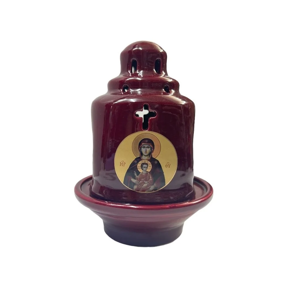 Καντήλι πήλινο Μπορντώ (8309)