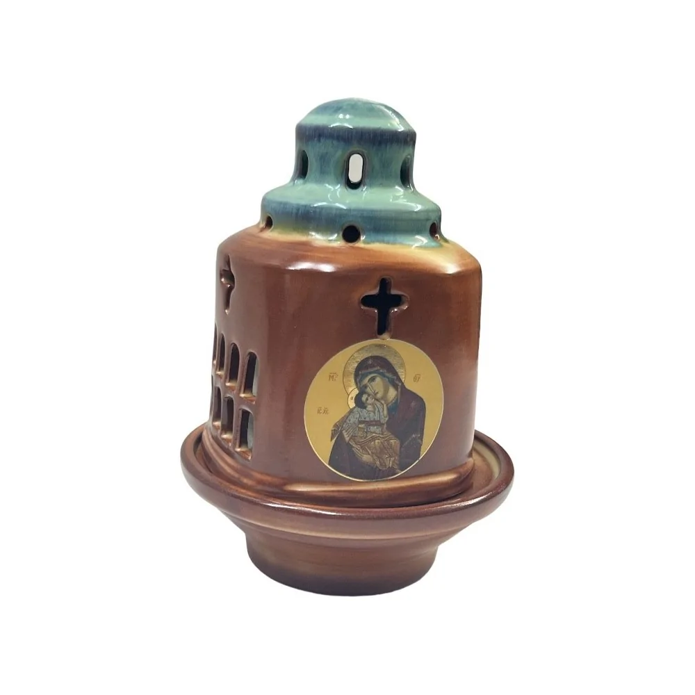 Καντήλι Πήλινο Δίχρωμο (8309)