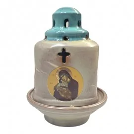 Καντήλι Πήλινο Δίχρωμο Μπεζ