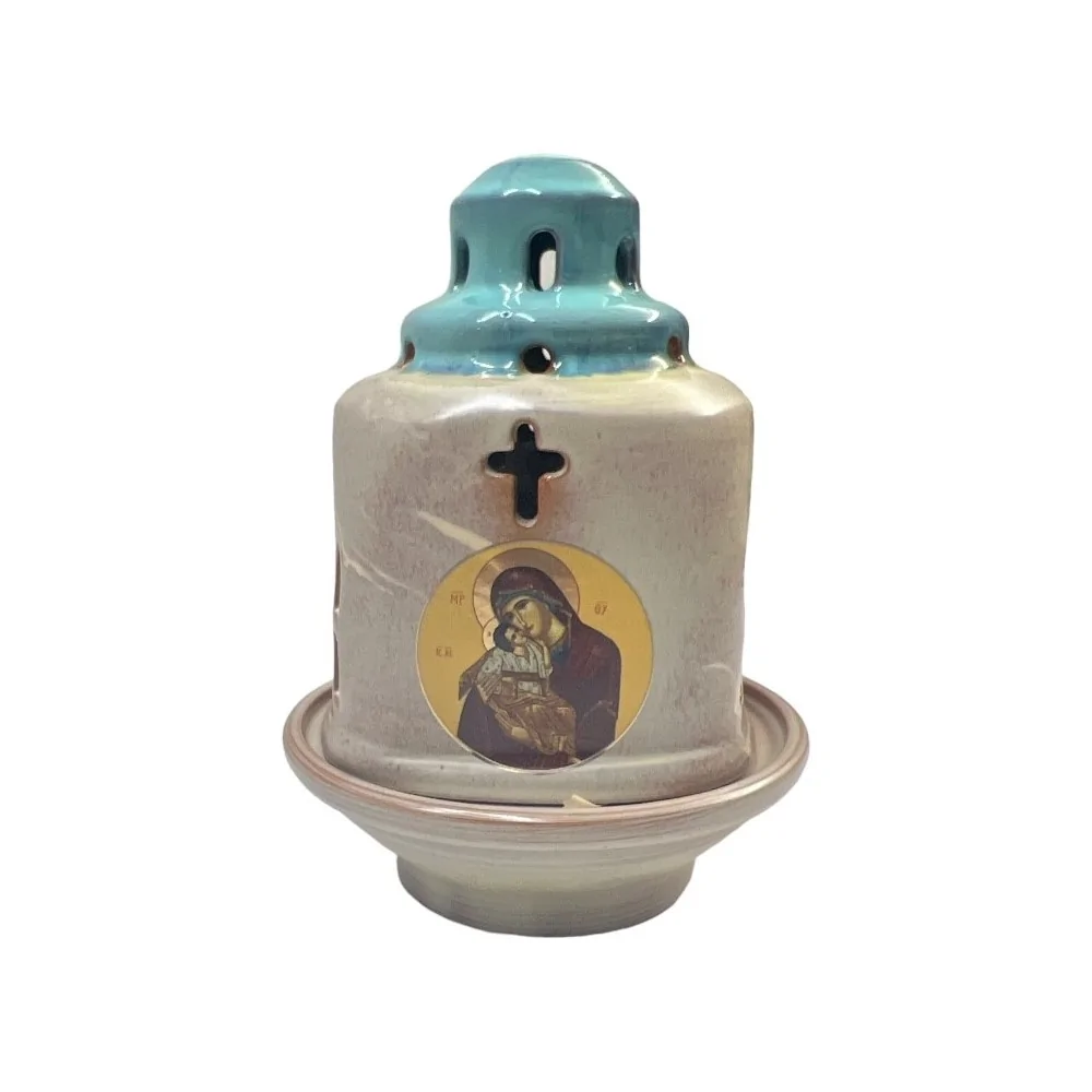 Καντήλι Πήλινο Δίχρωμο Μπεζ