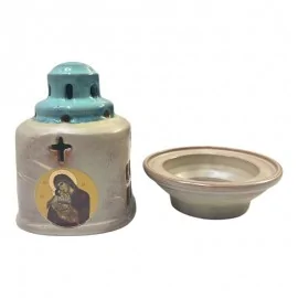 Καντήλι Πήλινο Δίχρωμο Μπεζ