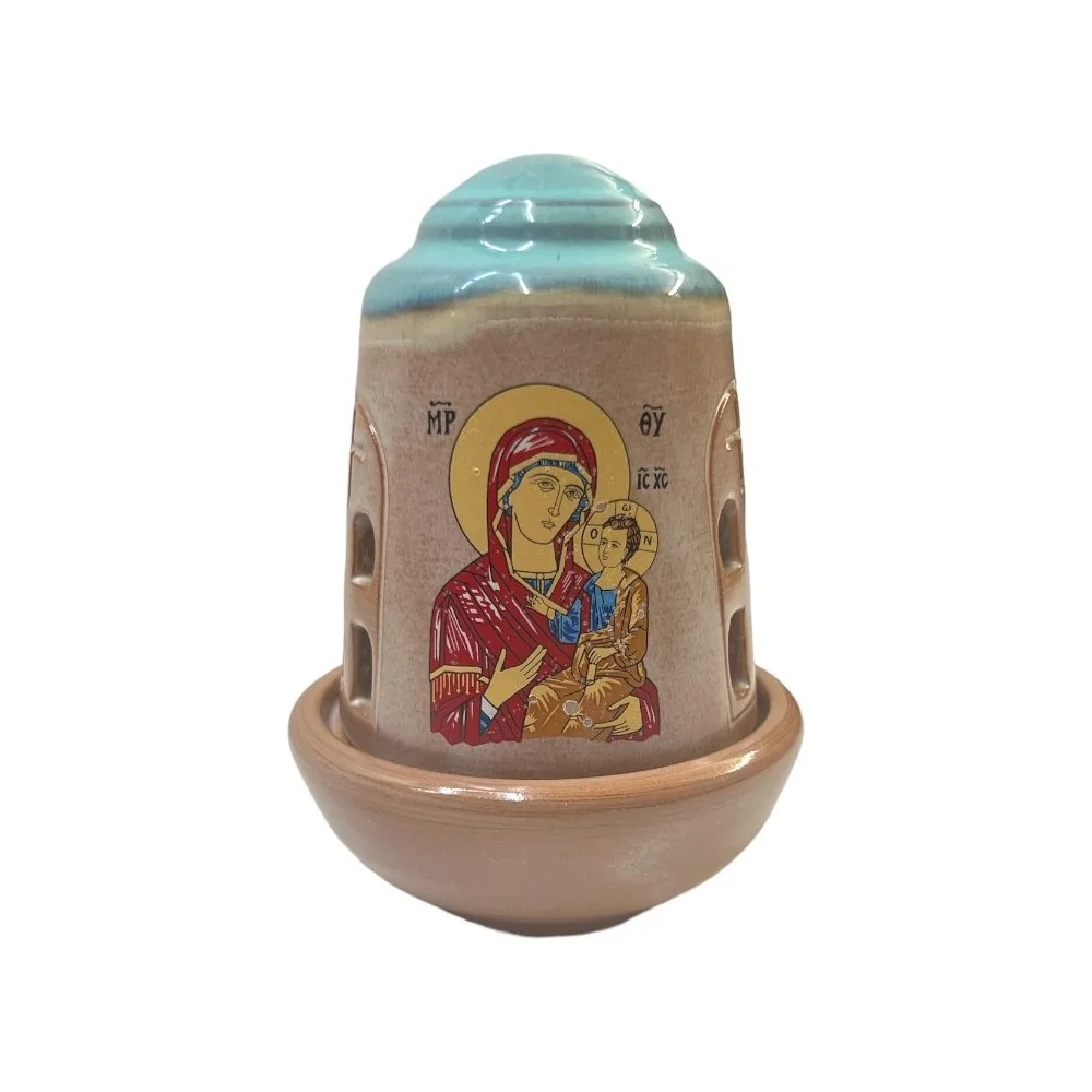 Καντήλι Πήλινο Δίχρωμο Μπεζ