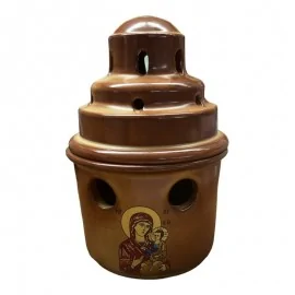 Καντήλι Πήλινο Καφέ