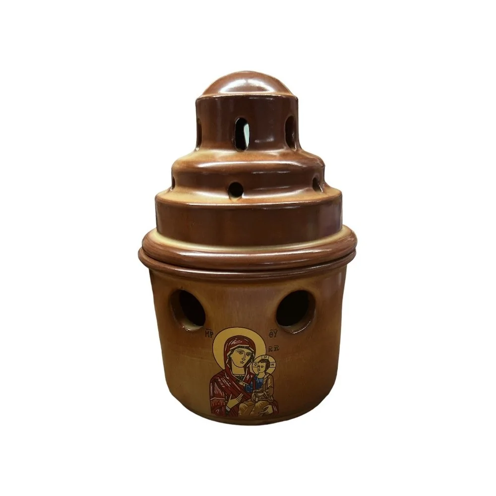 Καντήλι Πήλινο Καφέ
