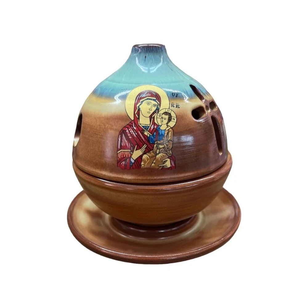 Καντήλι Πήλινο Δίχρωμο