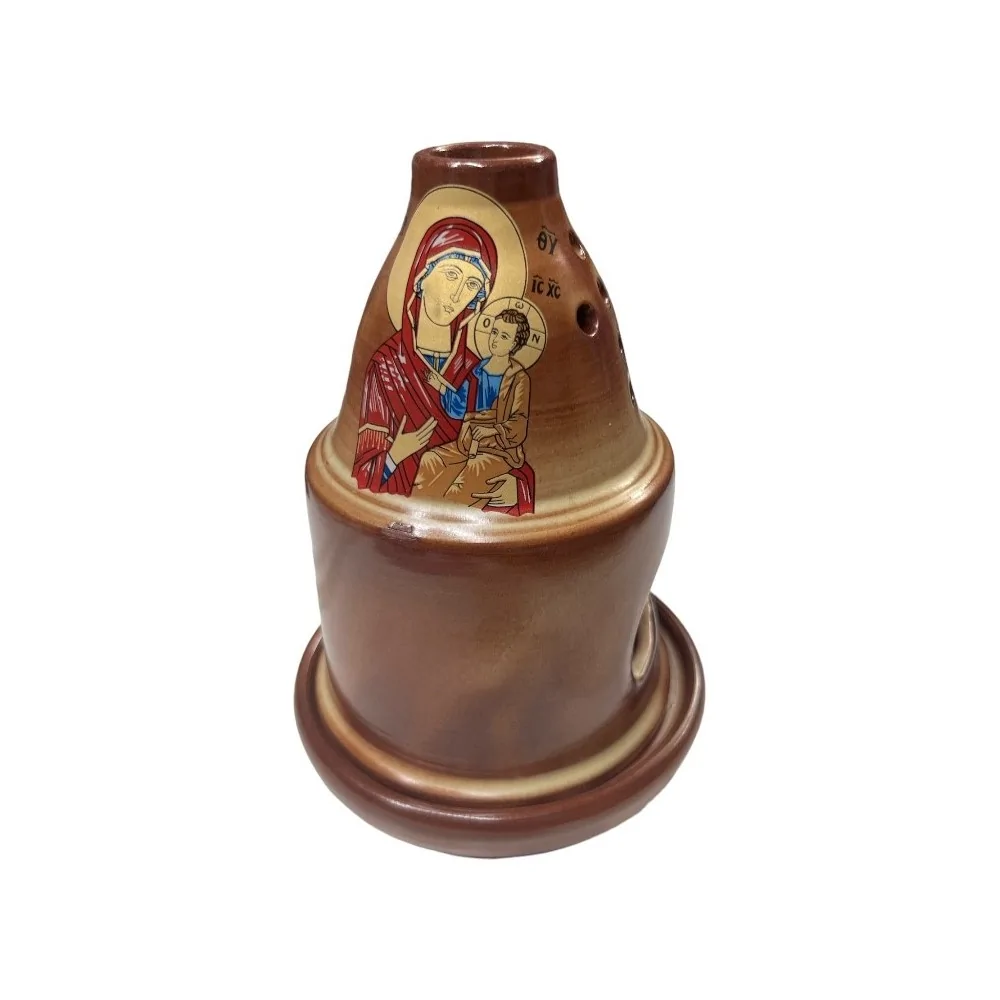 Καντήλι Πήλινο Καφέ