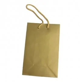 Τσάντα Χάρτινη Κορδόνι Χρυσή 12x7x18,5
