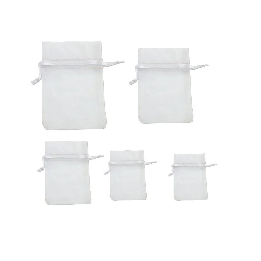 Λευκά Πουγκιά Οργάντζα Των 10τεμ.