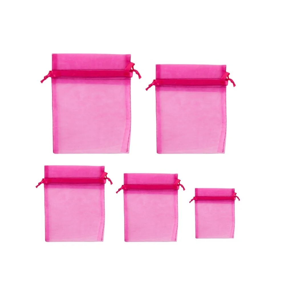 Φούξια Πουγκιά Οργάντζα Των 10τεμ.