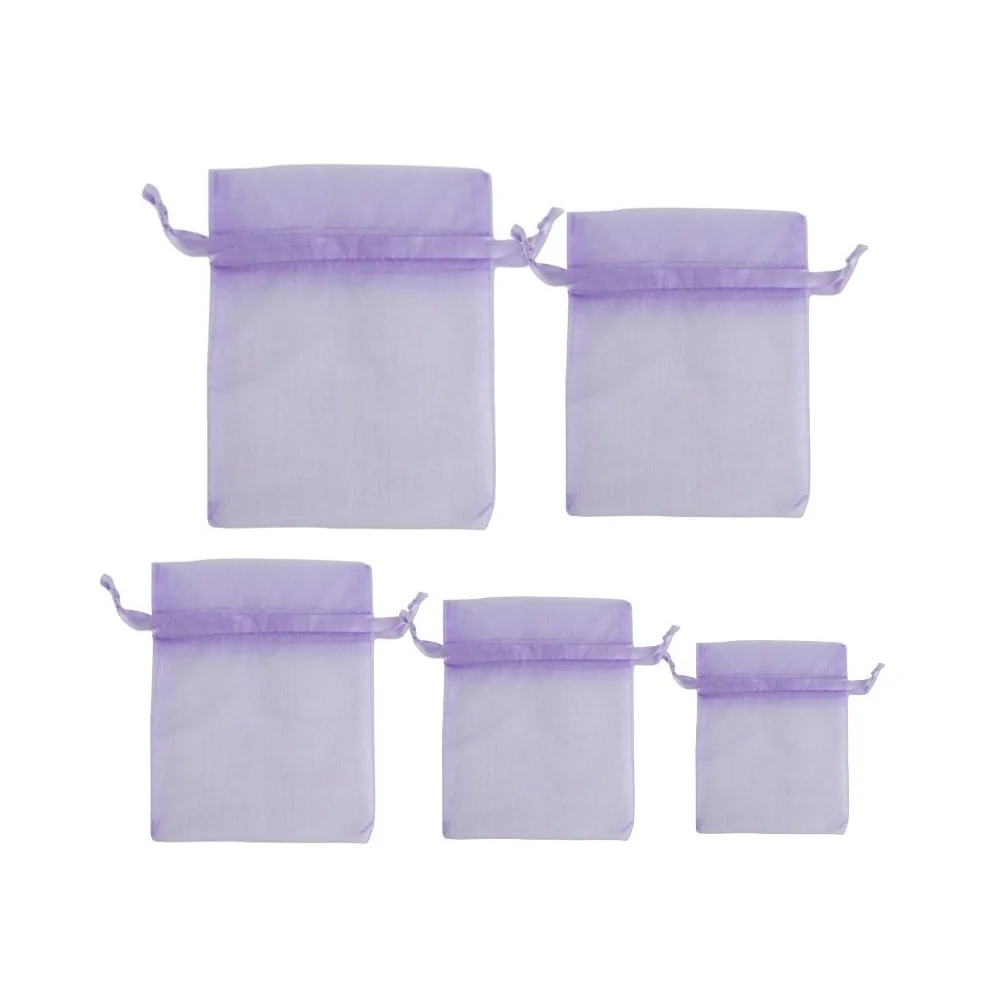 Λιλά Πουγκιά Οργάντζα Των 10τεμ.