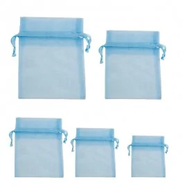 Θαλασσί Πουγκιά Οργάντζα Των 10τεμ.