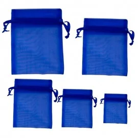 Μπλε Πουγκιά Οργάντζα Των 10τεμ.