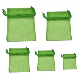 Πράσινο Πουγκιά Οργάντζα Των 10τεμ.