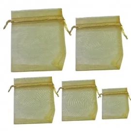 Χρυσό Πουγκιά Οργάντζα Των 10τεμ.