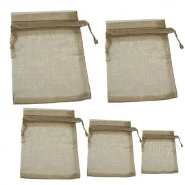 Μπεζ Πουγκιά Οργάντζα Των 10τεμ.