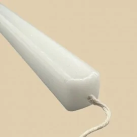 Λαμπάδα Τετράγωνη Λευκή Μεγάλη 37 εκ.