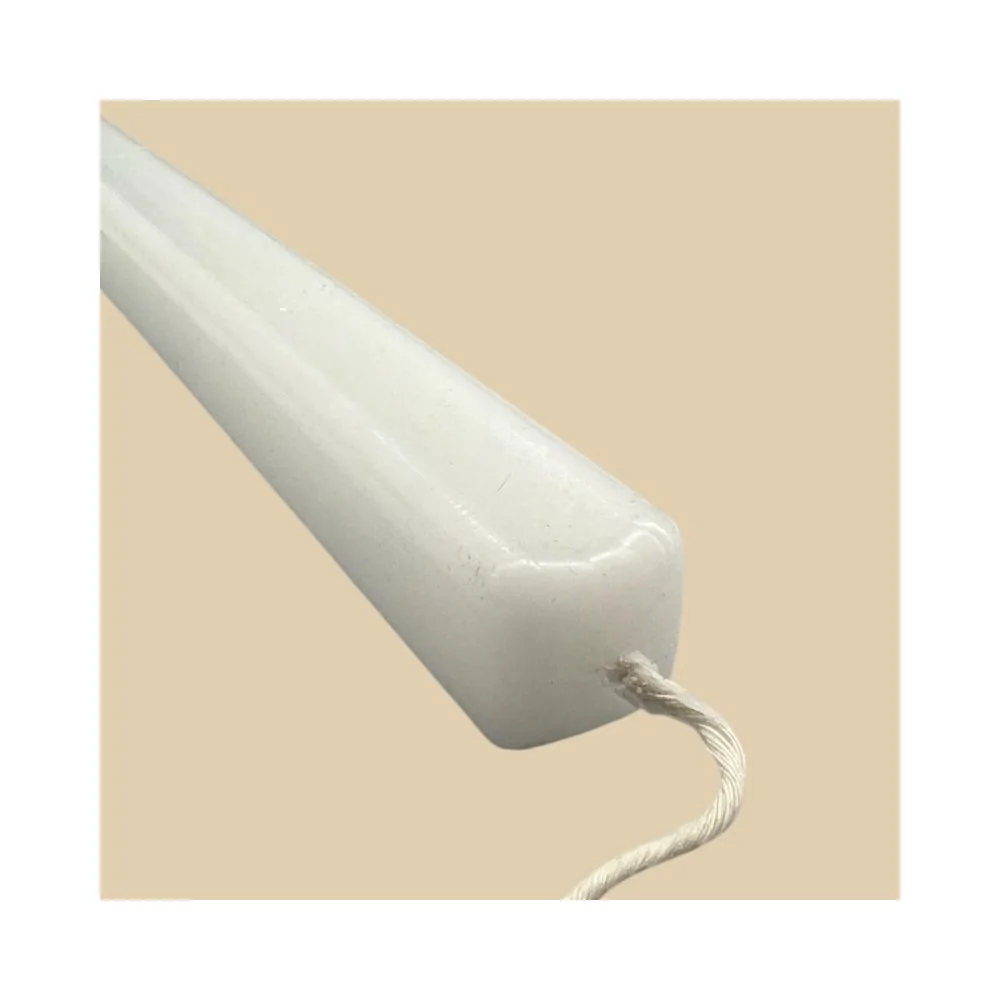 Λαμπάδα Τετράγωνη Λευκή Μεγάλη 37 εκ.