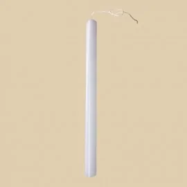 Λαμπάδα Τετράγωνη Λευκή Μεγάλη 37 εκ.