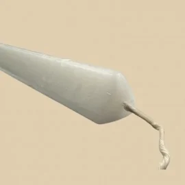 Λαμπάδα Τρίγωνη Λευκή Μεγάλη 37 εκ