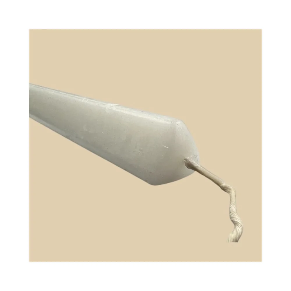 Λαμπάδα Τρίγωνη Λευκή Μεγάλη 37 εκ