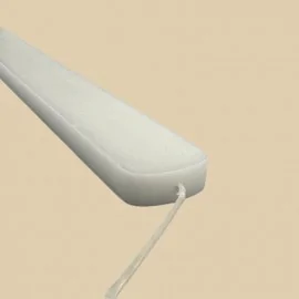 Λαμπάδα Πλακέ Λευκή Μεγάλη 36 εκ.