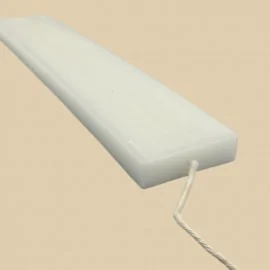 Λαμπάδα Πλακέ Λευκή Μικρή 25 εκ.