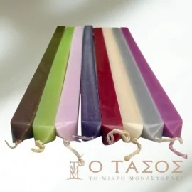 Λαμπάδα Πασχαλινή Τετράγωνη Μεγάλη Λεία 38εκ.