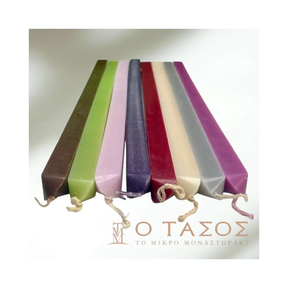 Λαμπάδα Πασχαλινή Τετράγωνη Μεγάλη Λεία 38εκ.