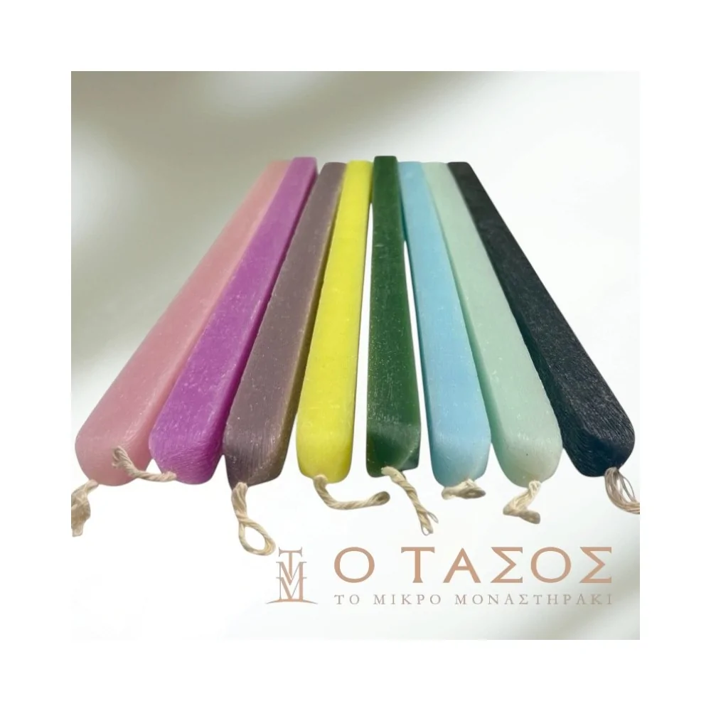 Λαμπάδα Πασχαλινή Τετράγωνη Μεγάλη Ξυστή 38εκ.