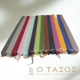 Λαμπάδα Πασχαλινή Τετράγωνη Μικρή Λεία 34εκ.