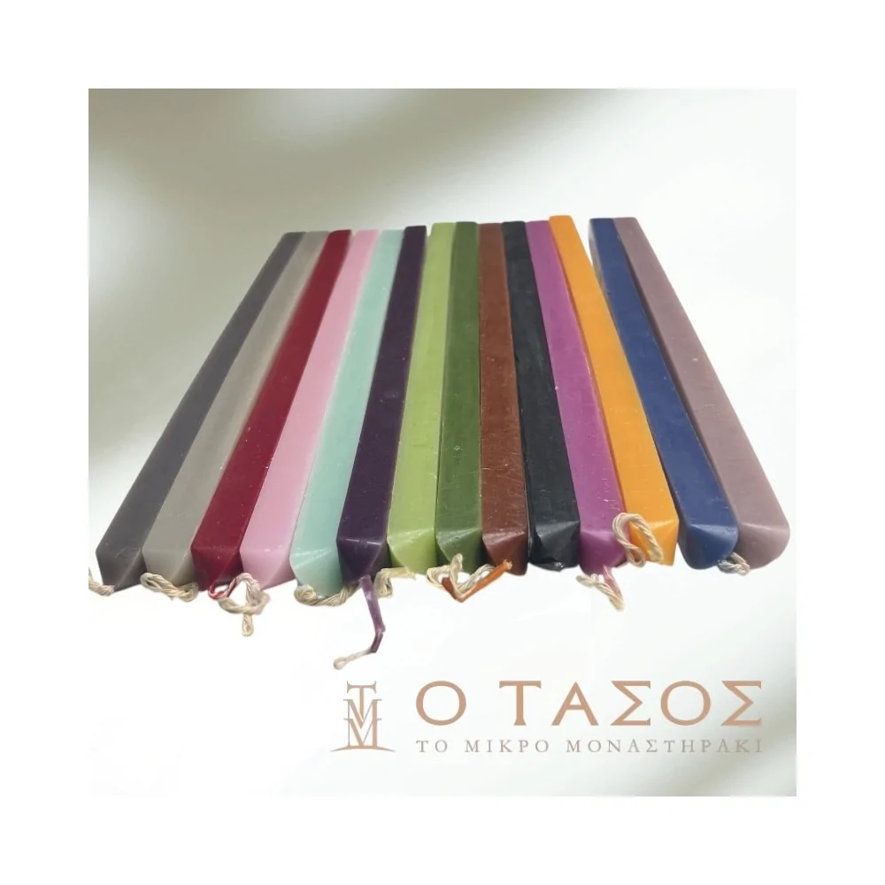 Λαμπάδα Πασχαλινή Τετράγωνη Μικρή Λεία 34εκ.