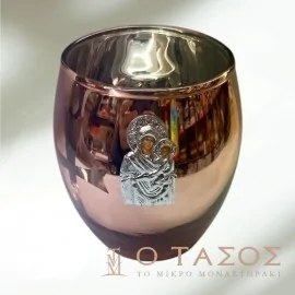 Γυάλινο Καντήλι Ροζ Χρυσό