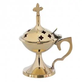 Λείο Μπρούτζινο Οικιακό Θυμιατό – 12 cm