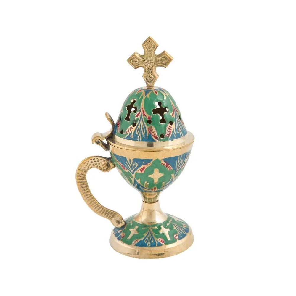 Θυμιατό Μπρούτζινο Μπλε-Πράσινο