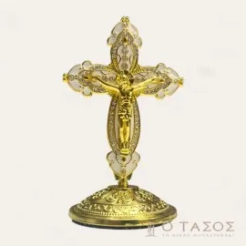 Σταυρός Μικρός Δίχρωμος Χρυσό Λευκό