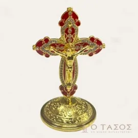 Σταυρός Μικρός Δίχρωμος Χρυσό Κόκκινο