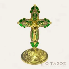 Σταυρός Μικρός Δίχρωμος Χρυσό Πράσινο