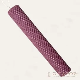 Χρωματιστή Λαμπάδα από Φύλλα Κηρήθρας Μελισσοκέρι 20 εκ.