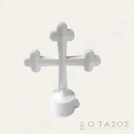 Σταυρός Λευκός Πλαστικός για Κοντάρι Σημαίας